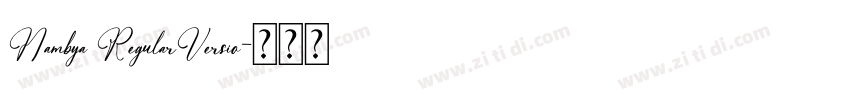 Nambya RegularVersio字体转换